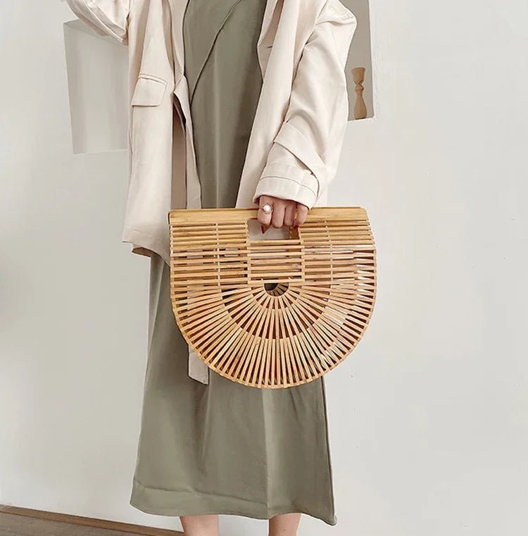 Sac à main tissé en paille pour femme - Tresors asiatiques