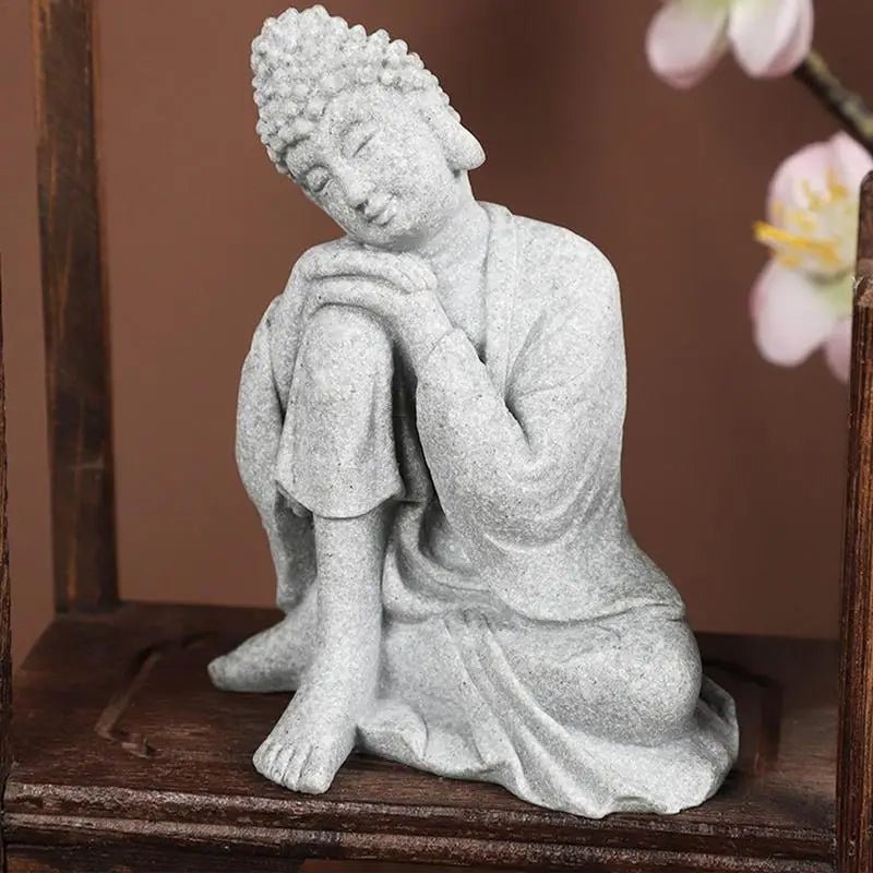 Statue de Bouddha assis pour chambre à coucher - Tresors asiatiques