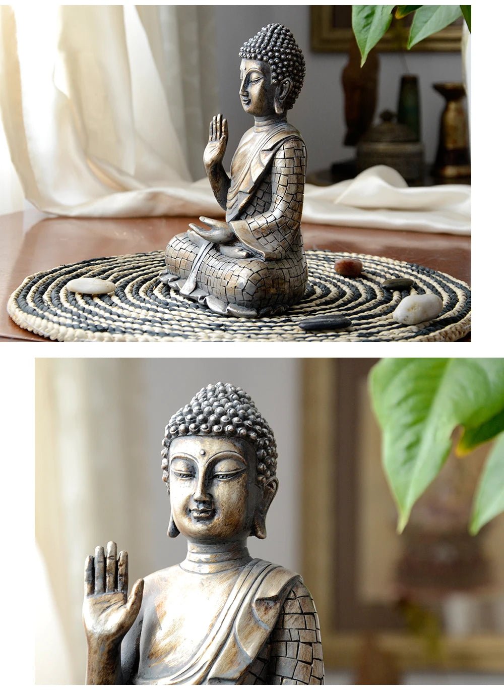 Statue de Bouddha assis thaïlandaise - Tresors asiatiques