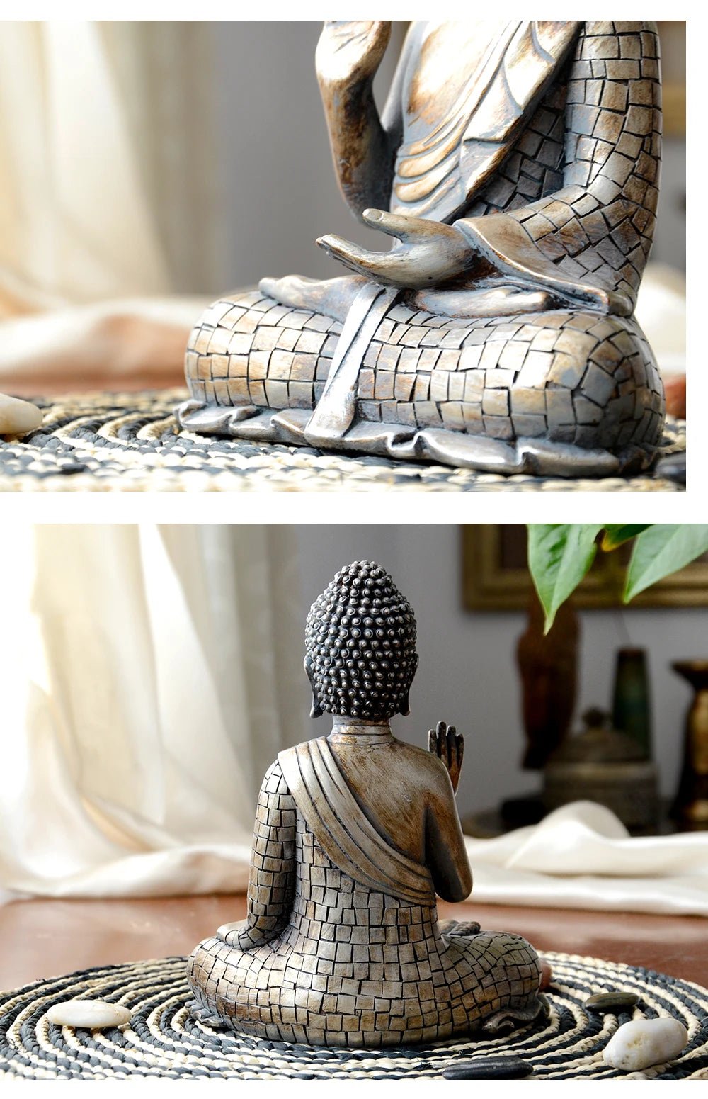 Statue de Bouddha assis thaïlandaise - Tresors asiatiques