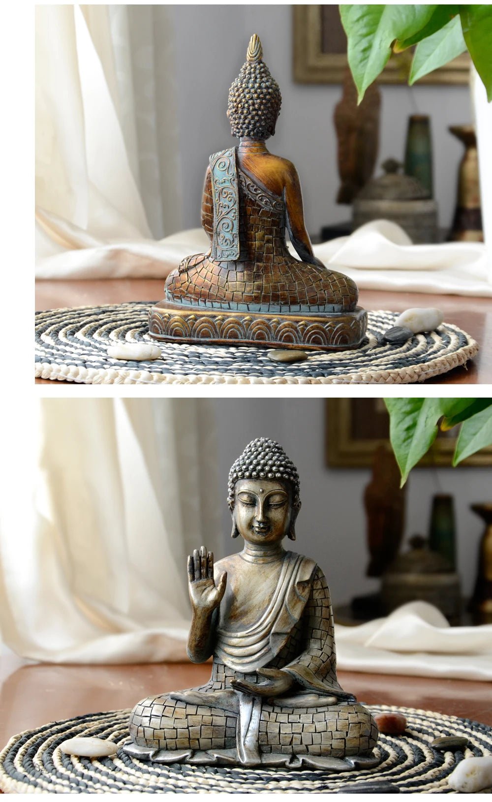 Statue de Bouddha assis thaïlandaise - Tresors asiatiques