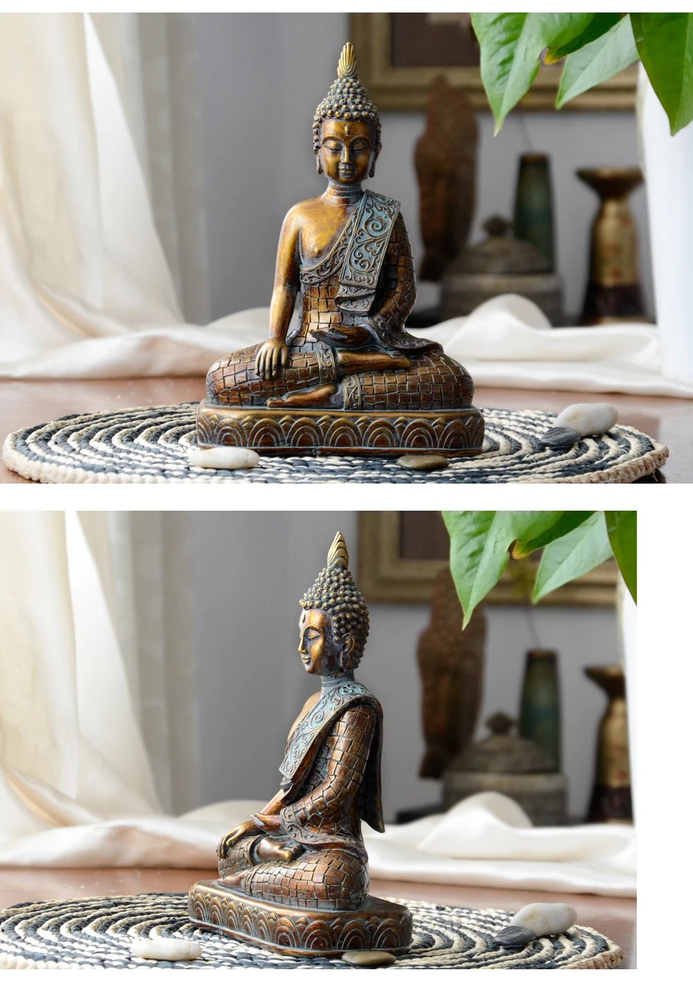 Statue de Bouddha assis thaïlandaise - Tresors asiatiques