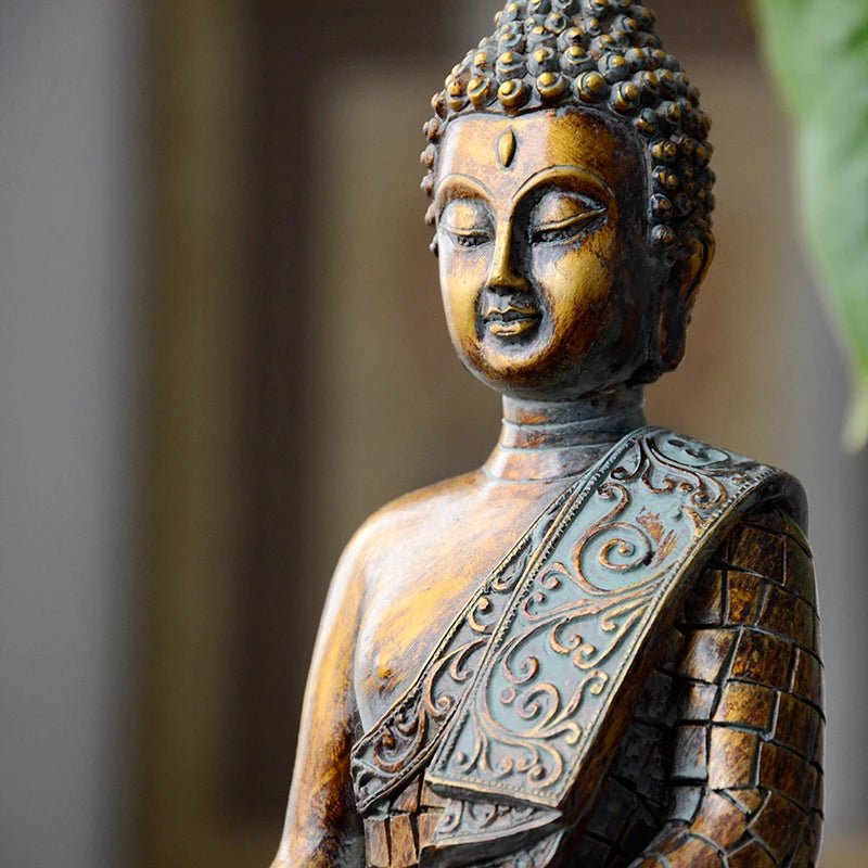 Statue de Bouddha assis thaïlandaise - Tresors asiatiques