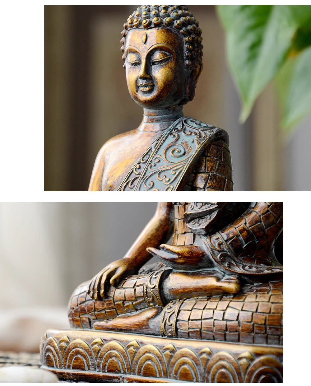 Statue de Bouddha assis thaïlandaise - Tresors asiatiques