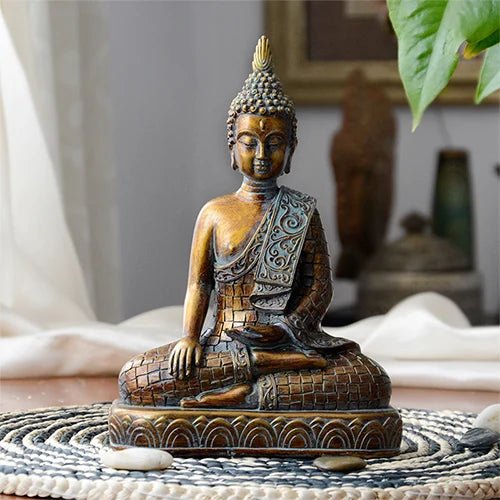 Statue de Bouddha assis thaïlandaise - Tresors asiatiques