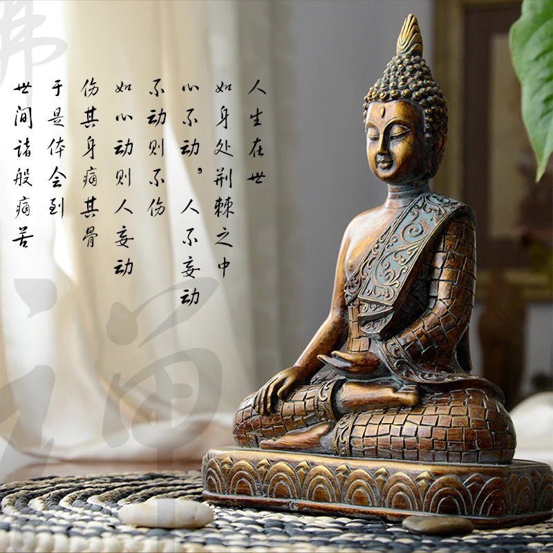 Statue de Bouddha assis thaïlandaise - Tresors asiatiques
