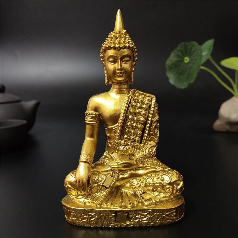 Statue de Bouddha dorée de Thaïlande - Tresors asiatiques