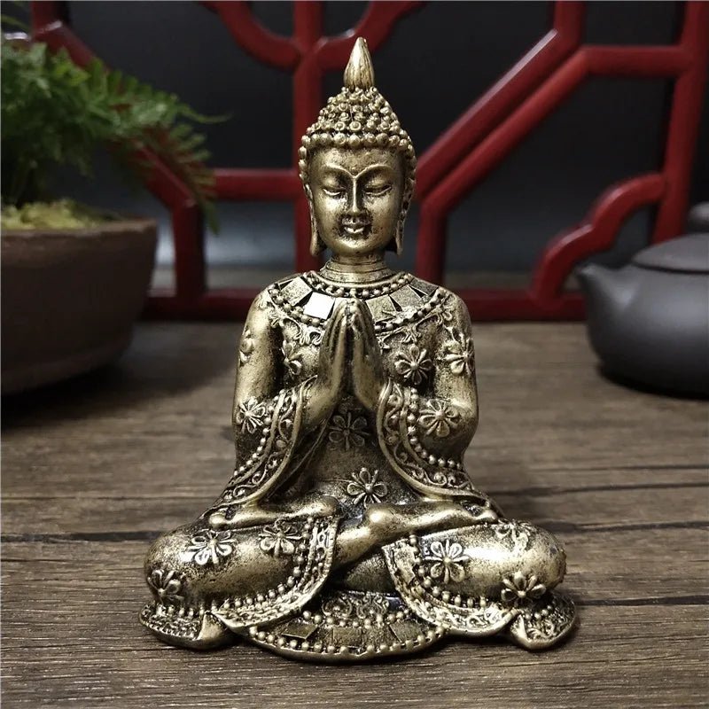 Statue de Bouddha dorée de Thaïlande - Tresors asiatiques