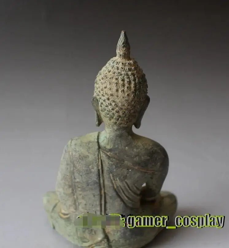 Statue de Bouddha en bronze patiné antique - Tresors asiatiques