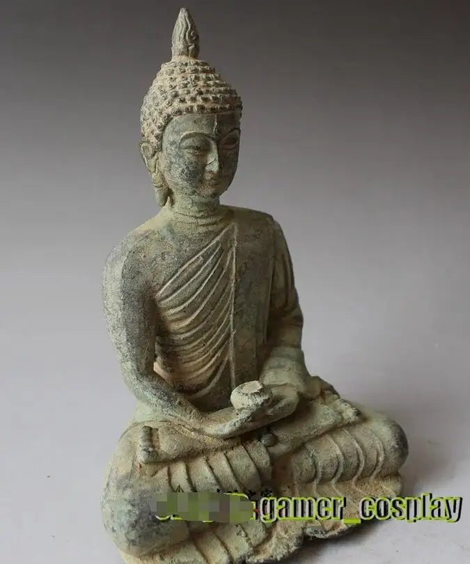 Statue de Bouddha en bronze patiné antique - Tresors asiatiques