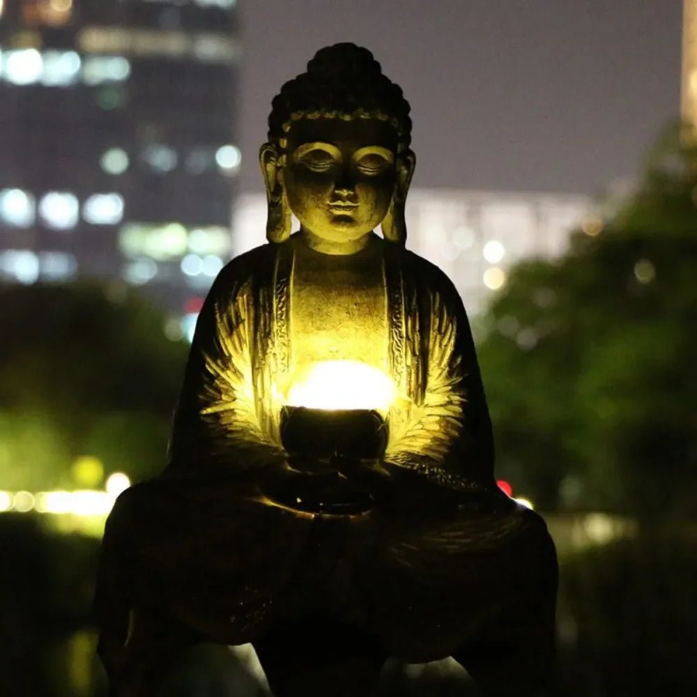 Statue de Bouddha solaire en résine - Tresors asiatiques