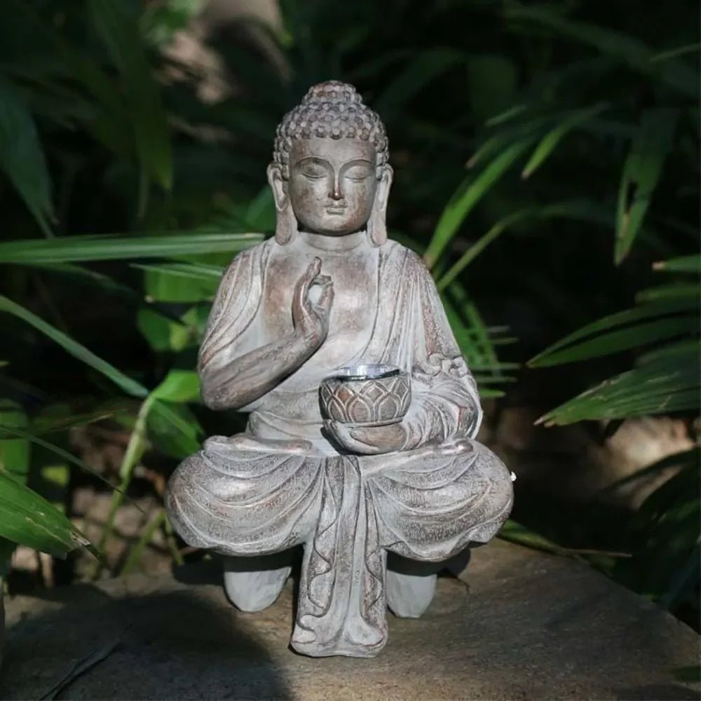 Statue de Bouddha solaire en résine - Tresors asiatiques
