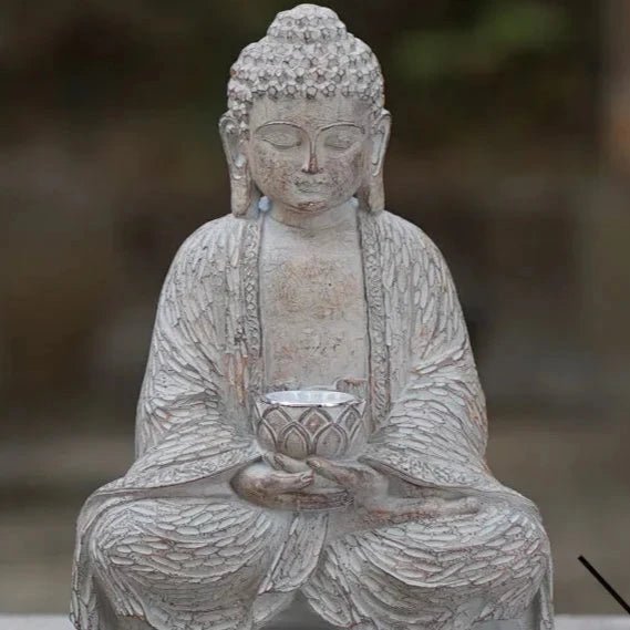 Statue de Bouddha solaire en résine - Tresors asiatiques