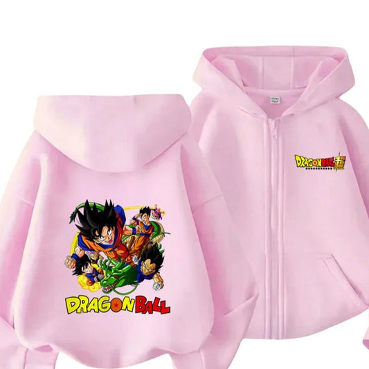 Sweatshirt rose à capuche Dragon Ball