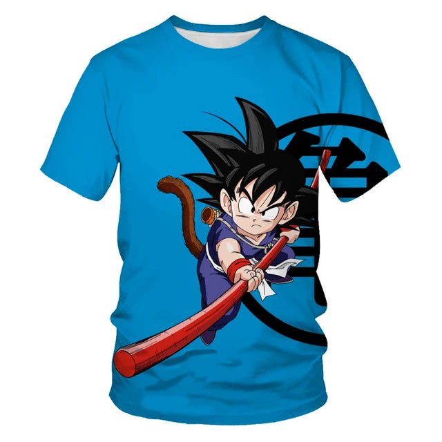 T-shirt à imprimé 3D Dragon Ball Z Goku - Tresors asiatiques