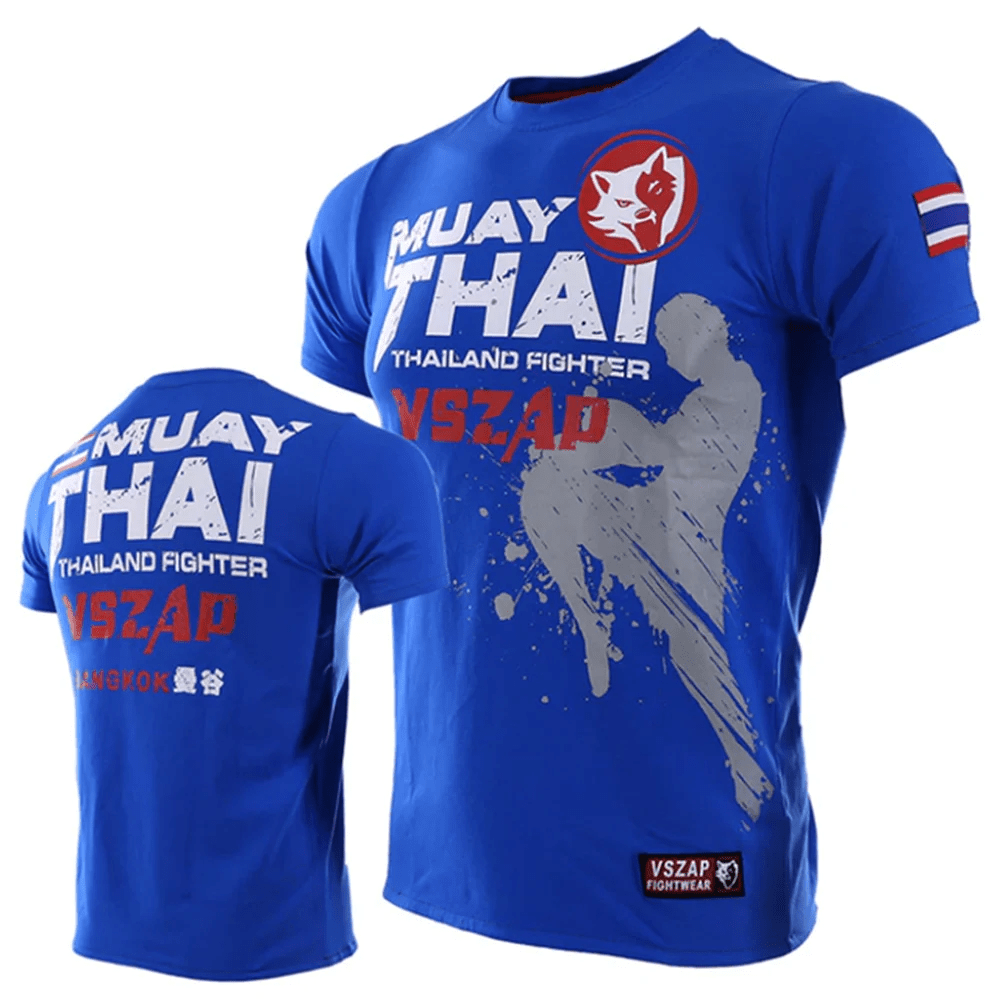 T-shirt Muay Thai à manches courtes pour hommes - Tresors asiatiques