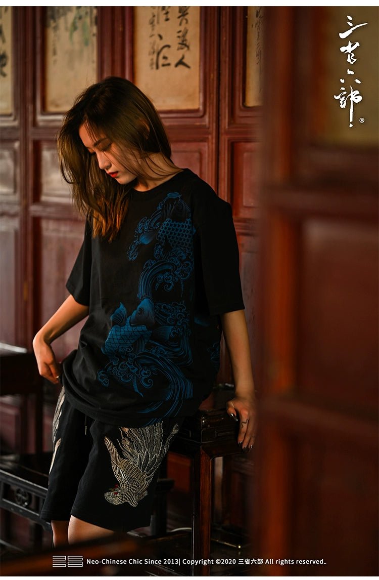T-shirt Yokosuka Sukajan brodé de style vintage - Tresors asiatiques