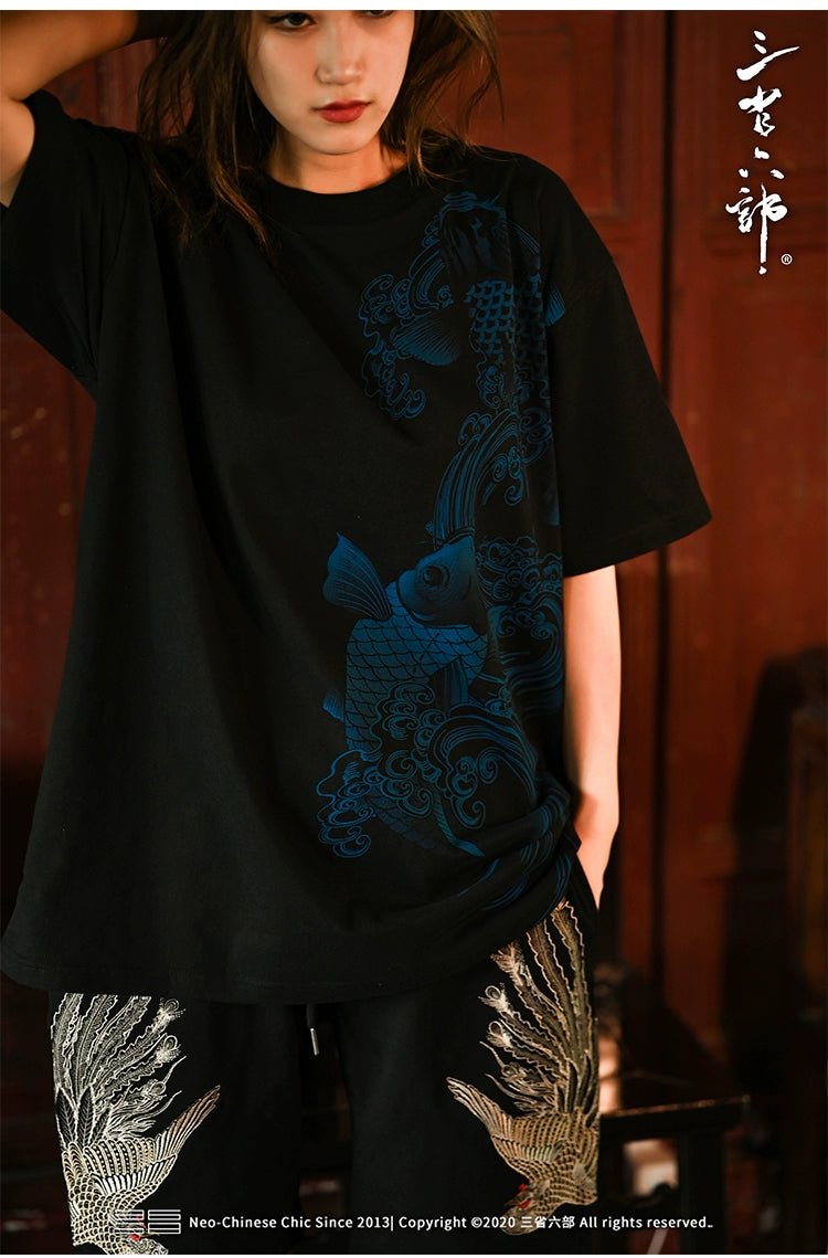 T-shirt Yokosuka Sukajan brodé de style vintage - Tresors asiatiques
