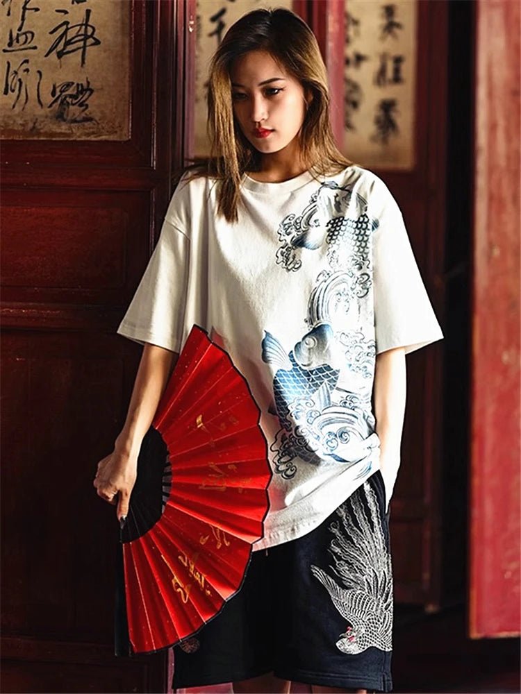 T-shirt Yokosuka Sukajan brodé de style vintage - Tresors asiatiques