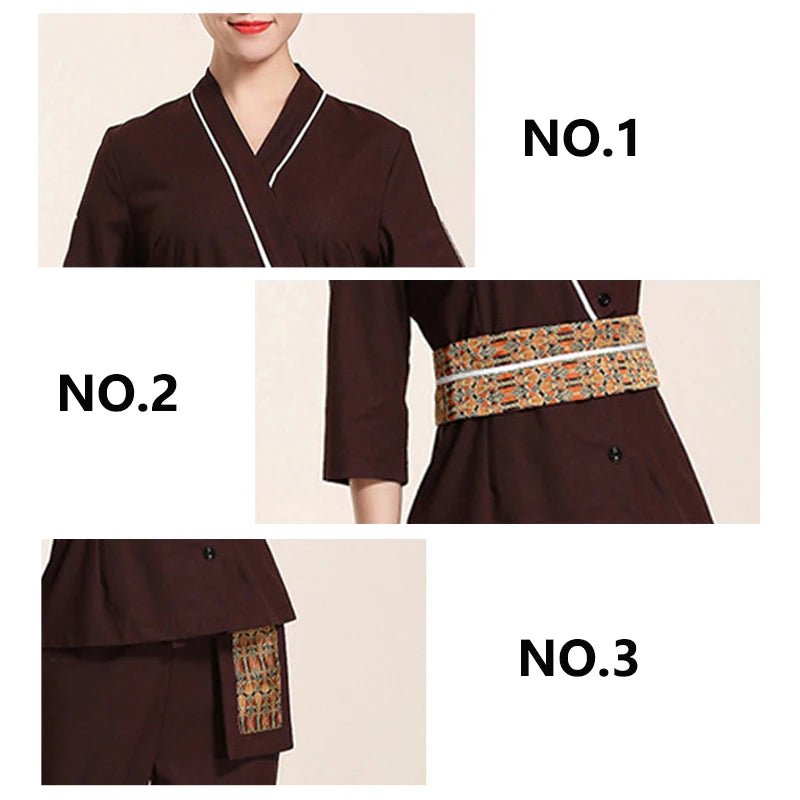 Uniforme à manches mi - longues pour salon de soin esthétique - Tresors asiatiques