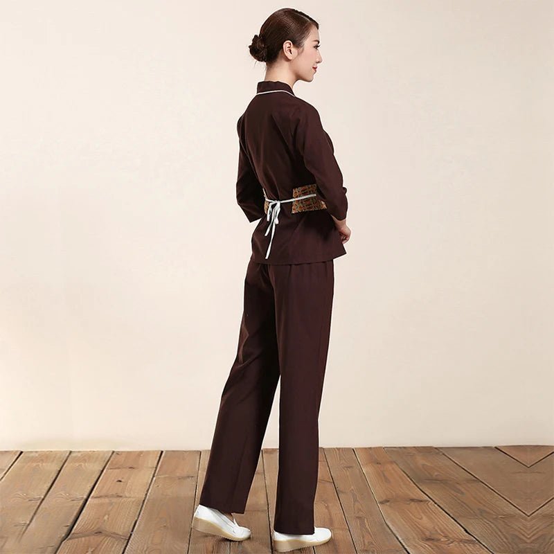 Uniforme à manches mi - longues pour salon de soin esthétique - Tresors asiatiques