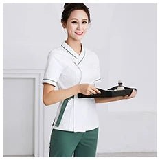 Uniforme à manches mi - longues pour salon de soin esthétique - Tresors asiatiques