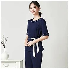 Uniforme à manches mi - longues pour salon de soin esthétique - Tresors asiatiques