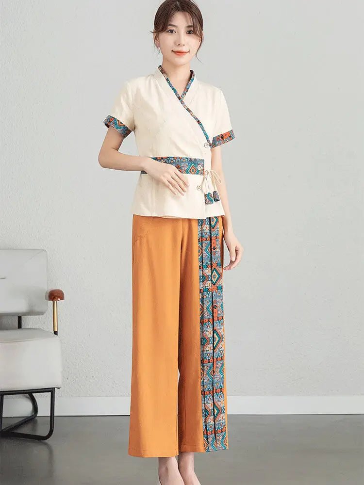 Uniforme de spa de style thaïlandais pour femmes - Tresors asiatiques