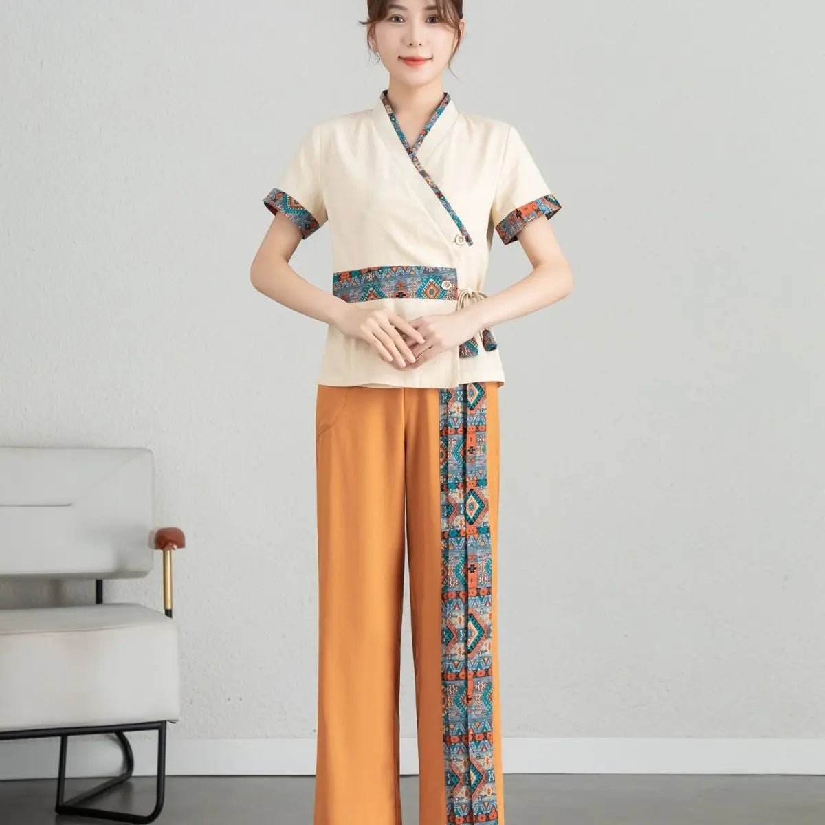 Uniforme de spa de style thaïlandais pour femmes - Tresors asiatiques