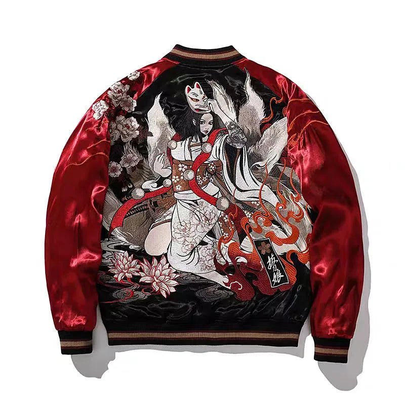 Veste brodée de renard à neuf queues - Tresors asiatiques