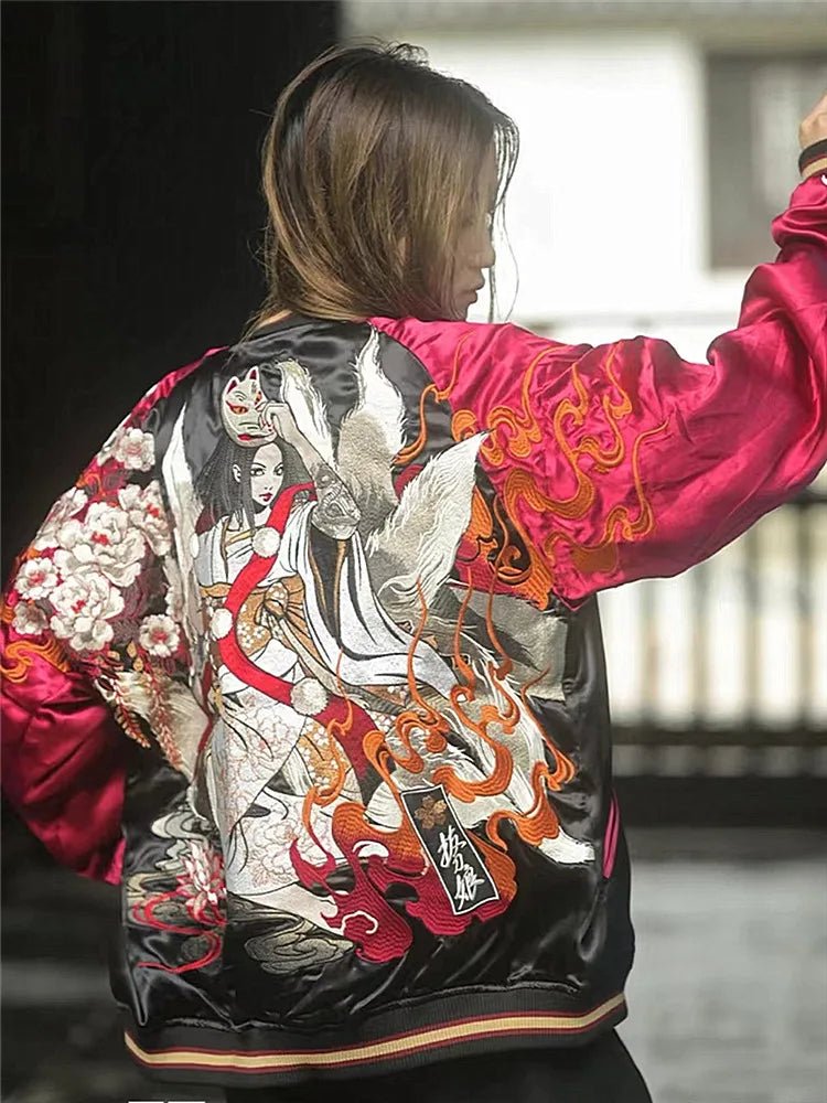 Veste brodée de renard à neuf queues - Tresors asiatiques