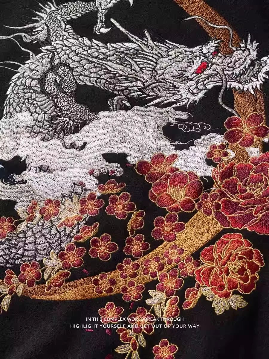 Veste Sukajan brodée pour hommes et garçons - Tresors asiatiques