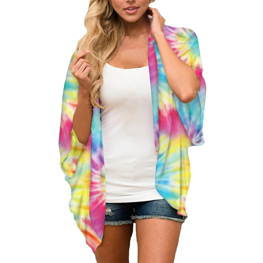 Vêtement - Cardigan de plage imprimé floral pour femmes - Tresors asiatiques