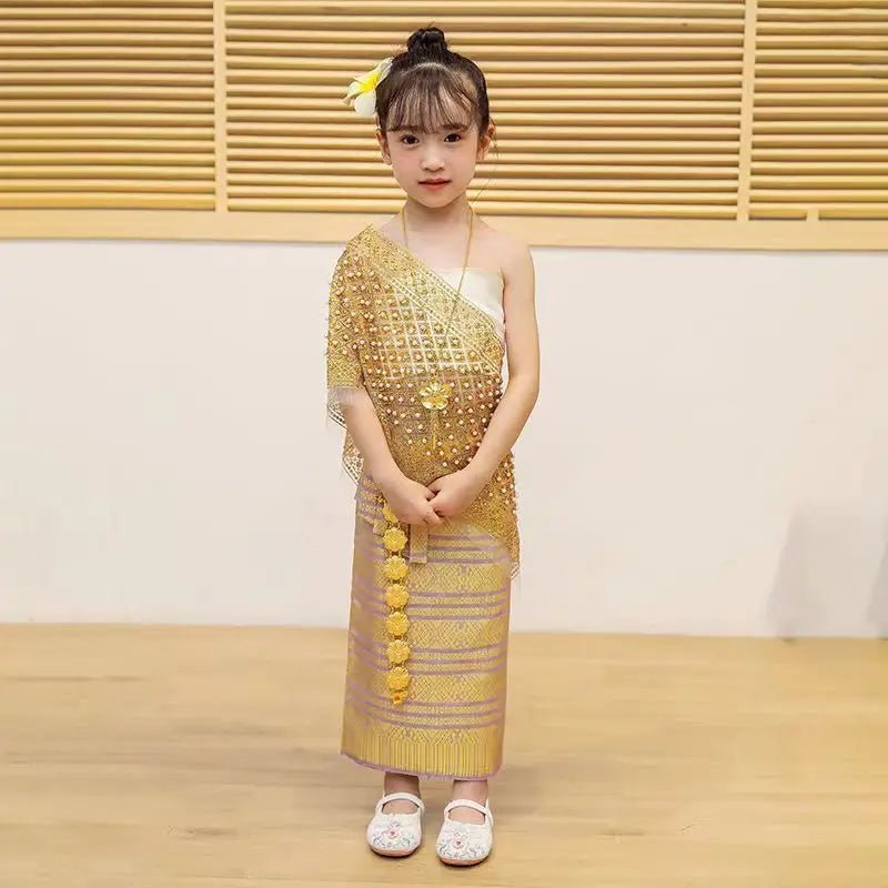 Vêtement de festival traditionnel thaïlandais pour filles - Tresors asiatiques
