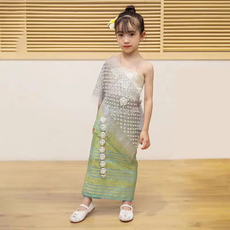Vêtement de festival traditionnel thaïlandais pour filles - Tresors asiatiques