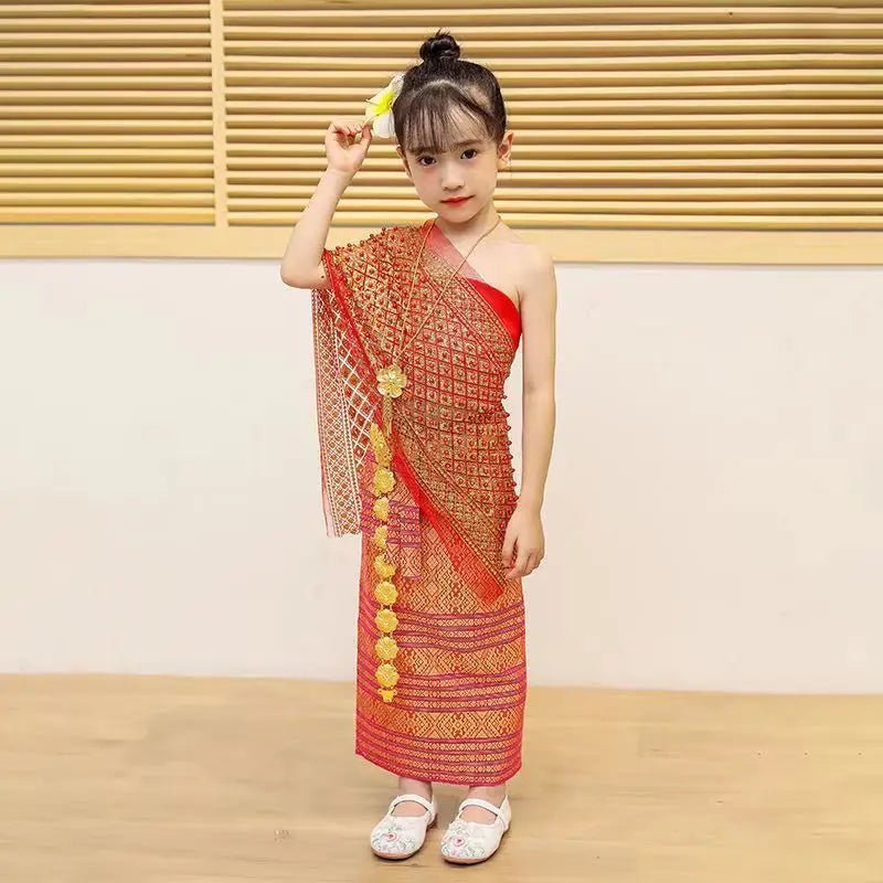 Vêtement de festival traditionnel thaïlandais pour filles - Tresors asiatiques