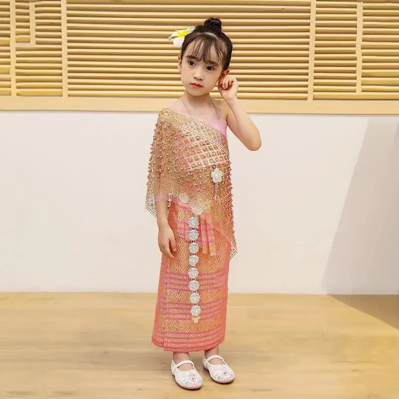 Vêtement de festival traditionnel thaïlandais pour filles - Tresors asiatiques