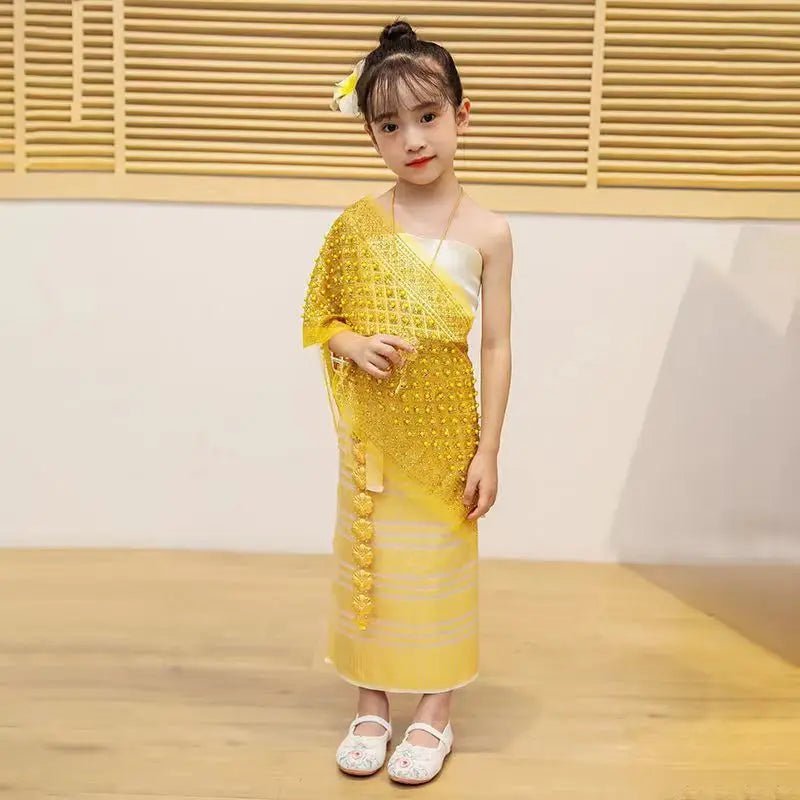 Vêtement de festival traditionnel thaïlandais pour filles - Tresors asiatiques
