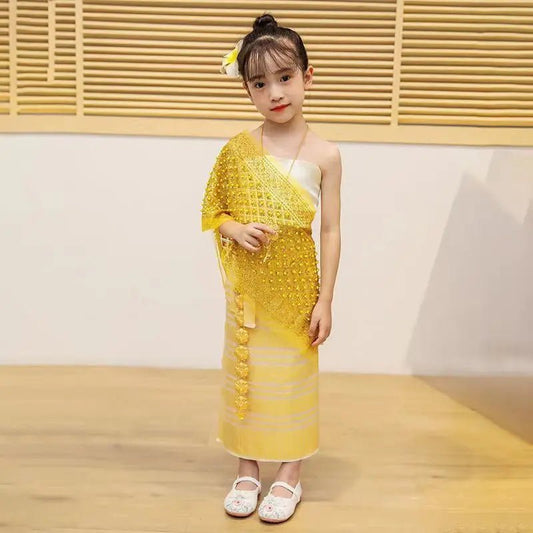 Vêtement de festival traditionnel thaïlandais pour filles