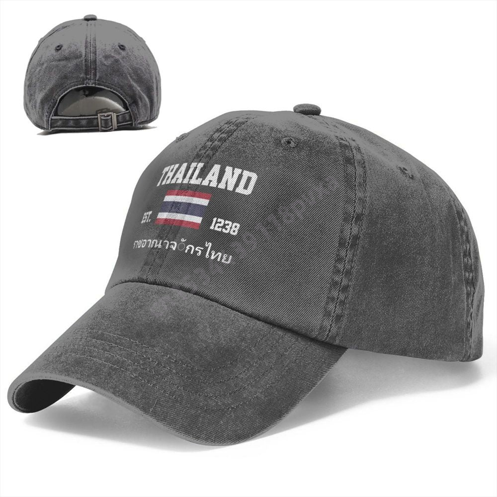 Vêtements accessoires - Casquette de baseball unisexe en denim délavé - Tresors asiatiques