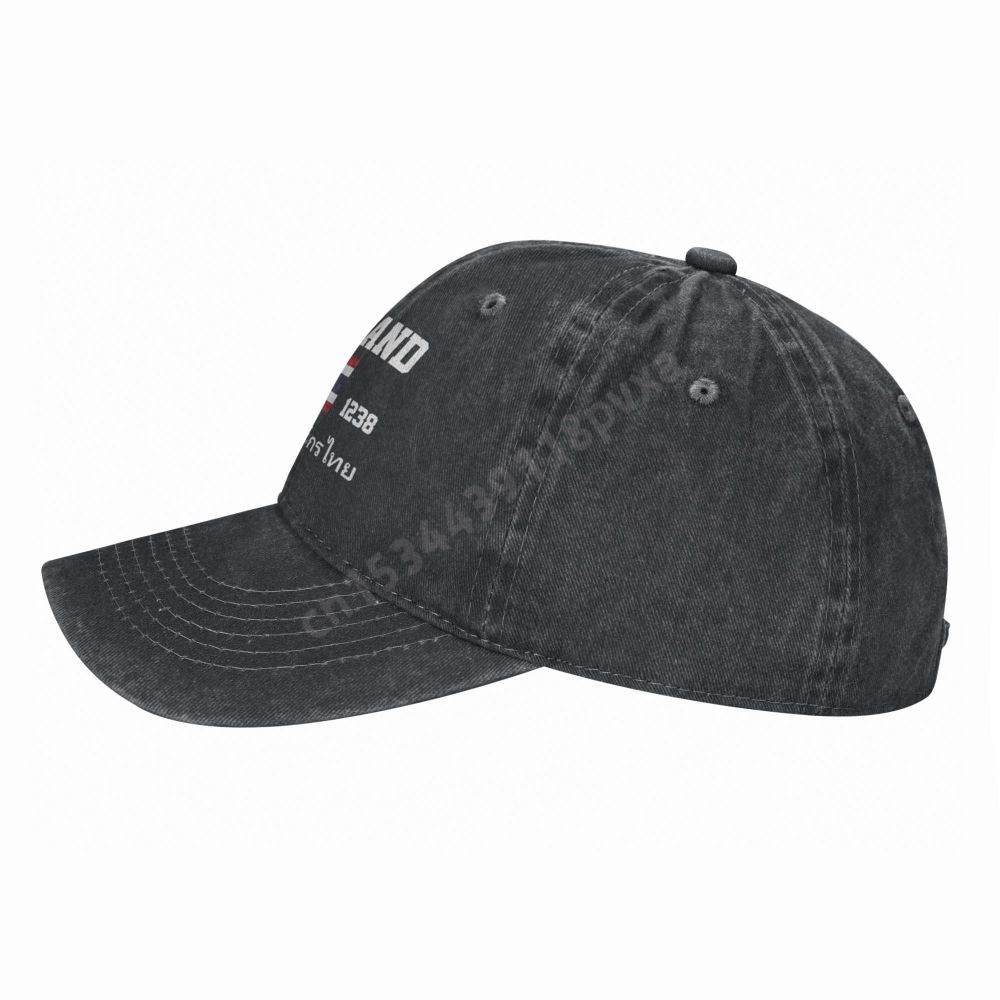 Vêtements accessoires - Casquette de baseball unisexe en denim délavé - Tresors asiatiques