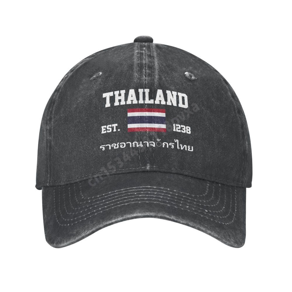Vêtements accessoires - Casquette de baseball unisexe en denim délavé - Tresors asiatiques