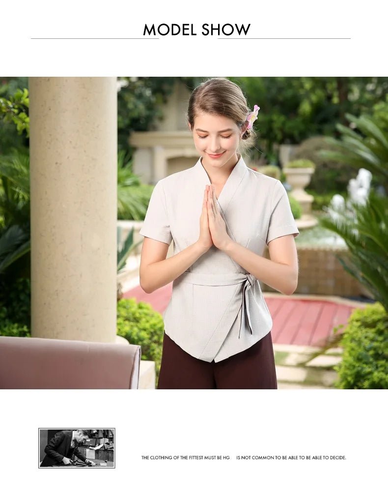 Vêtements de travail en spa pour femmes - Tresors asiatiques