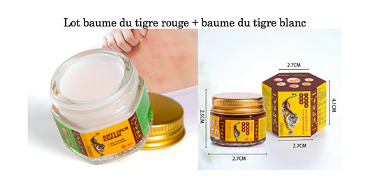 Baume du tigre rouge + baume du tigre blanc (Lot de un de chaque)