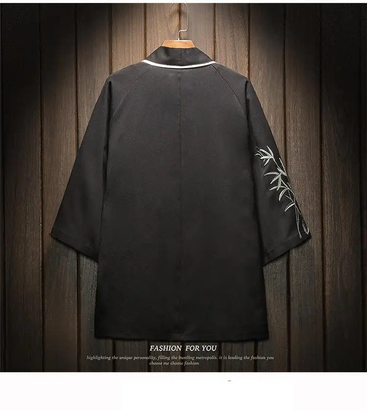 Kimono brodé asiatique pour hommes