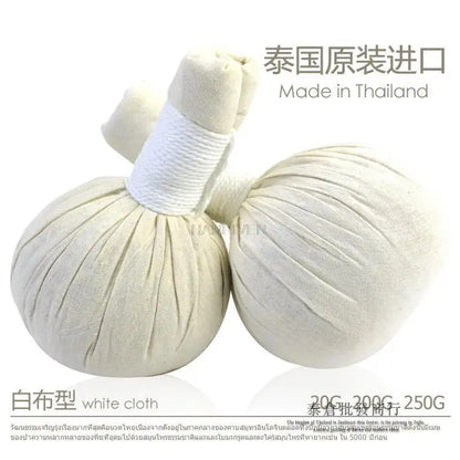 Grande boule de compresse thaïlandaise remplie d’herbes thérapeutiques