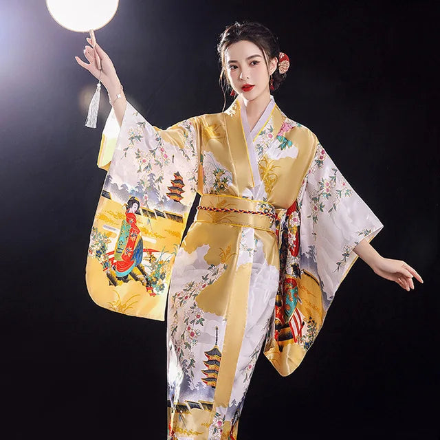 A FINALISER Kimono Yukata avec Obi pour Femme