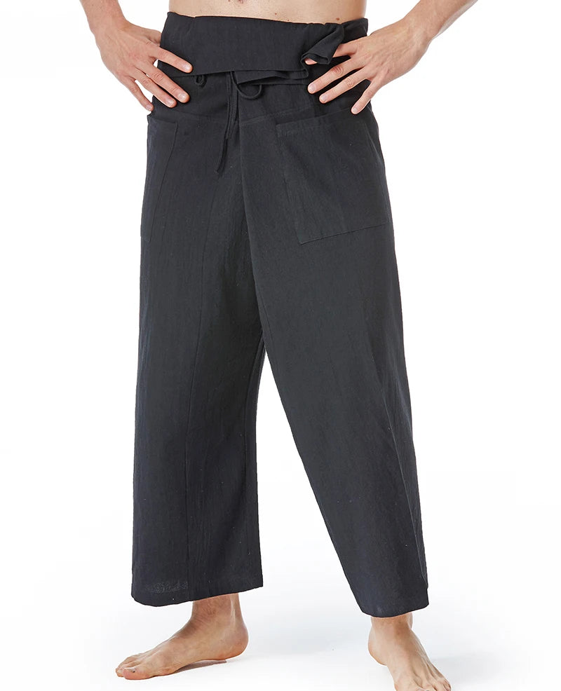 Pantalon de yoga en lin pour hommes et femmes