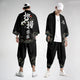 Ensemble haori et pantalon — Calligraphie sur vagues