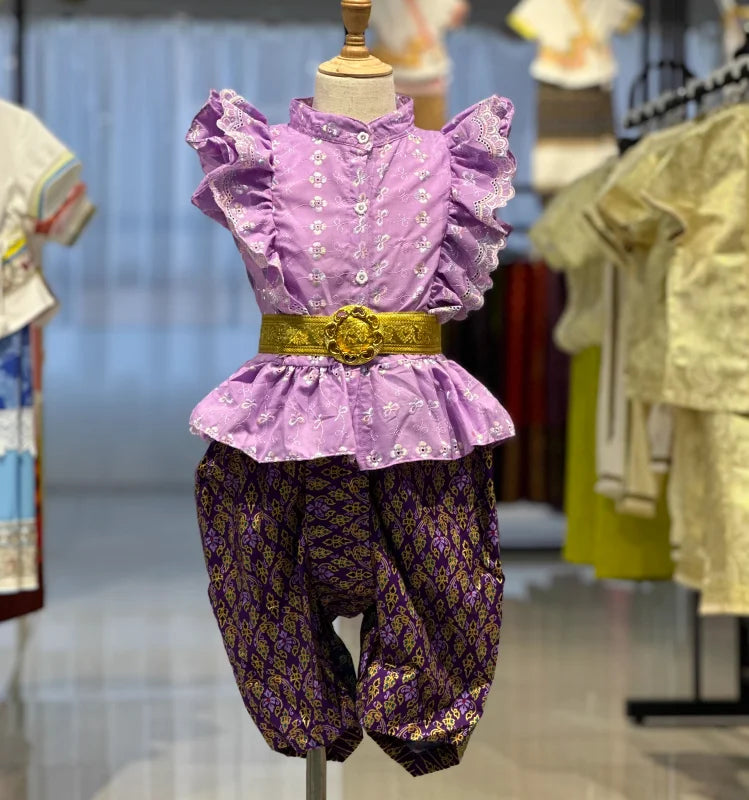 Ensemble de vêtements traditionnels rétro pour enfants